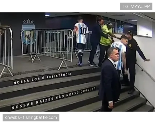 比赛因球迷冲入场内中断十分钟，保安与球员联手护送其离场